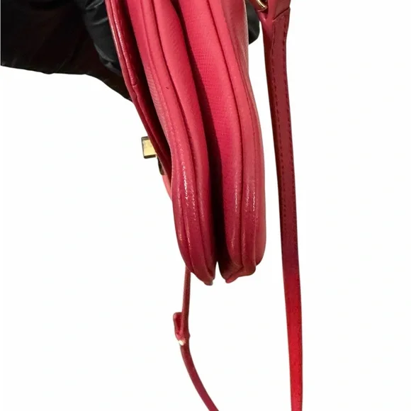 Tory Burch Red Turnlock Crossbody Bag (A768) - Picture 11 of 13